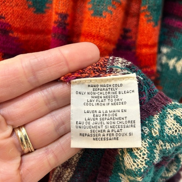 Ralph Lauren Denim & Supply Aztec Design Pullover Sweater Sz XL Boat Neck Boho - Picture 8 of 8